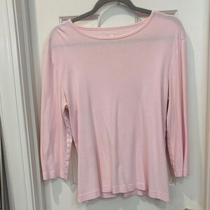 Jones New York Soft Pink Long Sleeve Tee